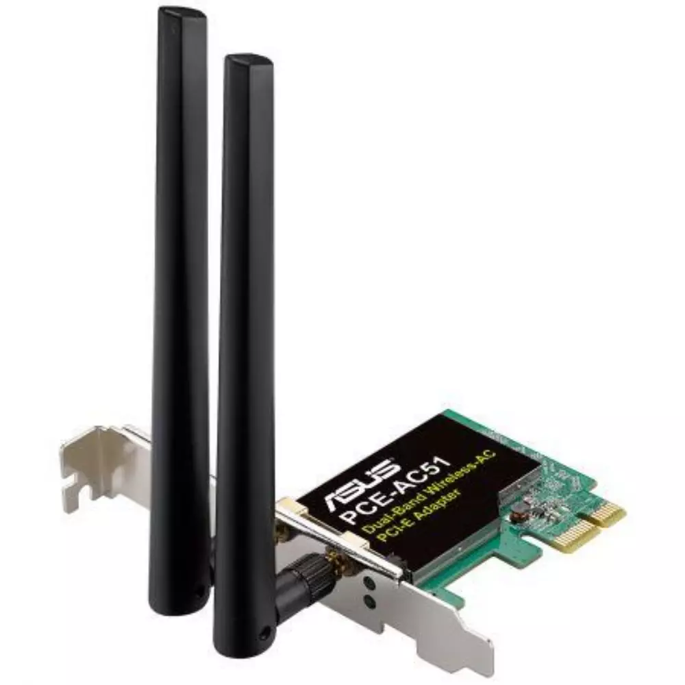 Безжичен PCI Express адаптер ASUS PCE-AC51, Wireless 802.11ac 2*2 Dual-band