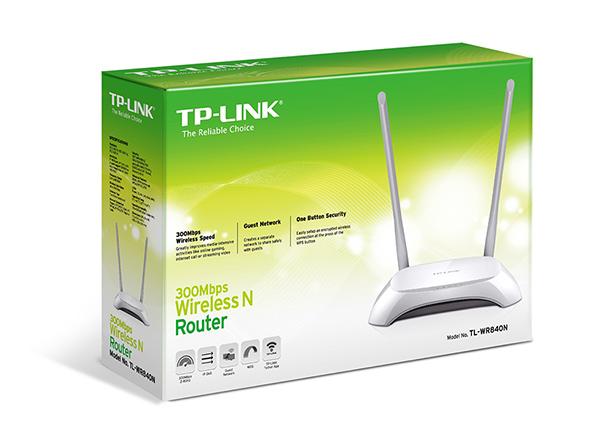 Безжичен рутер TP-LINK TL-WR840N, 300Mbps