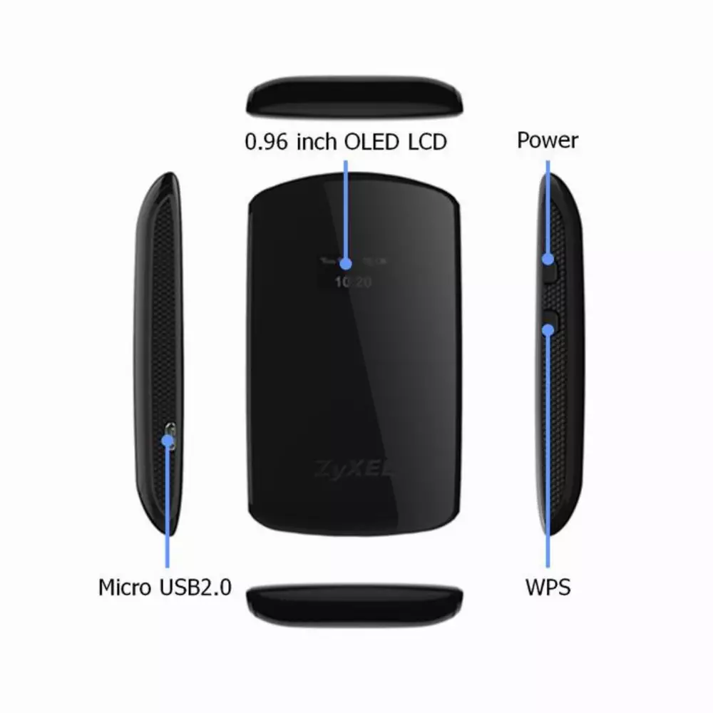 Безжичен портативен рутер ZYXEL WAH7706, LTE 4G, SIM слот