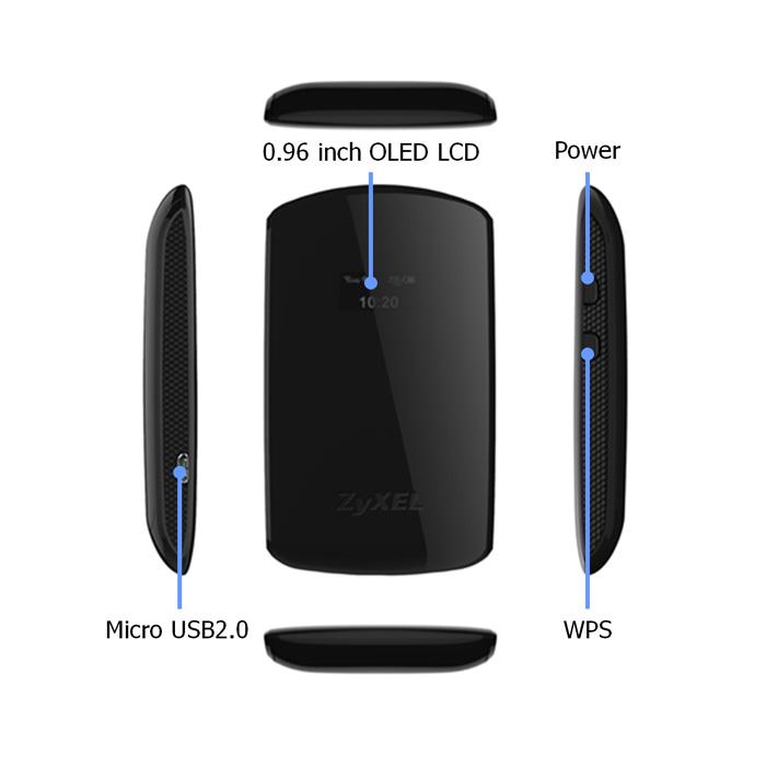 Безжичен портативен рутер ZYXEL WAH7706, LTE 4G, SIM слот