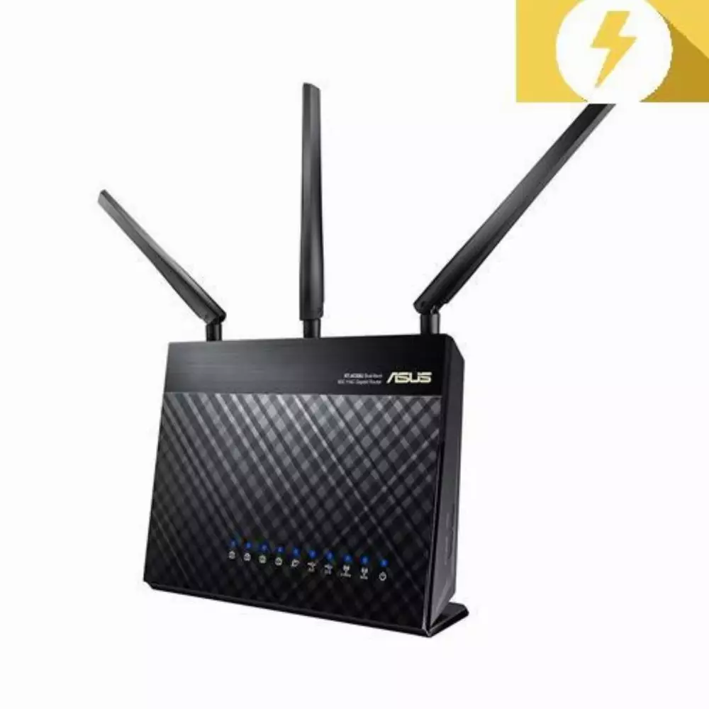 Безжичен рутер ASUS RT-AC68U, Двубандов AC1900, 600+1300 Mbps, 1 x USB 3.0, 1 x USB 2.0 Gigabit