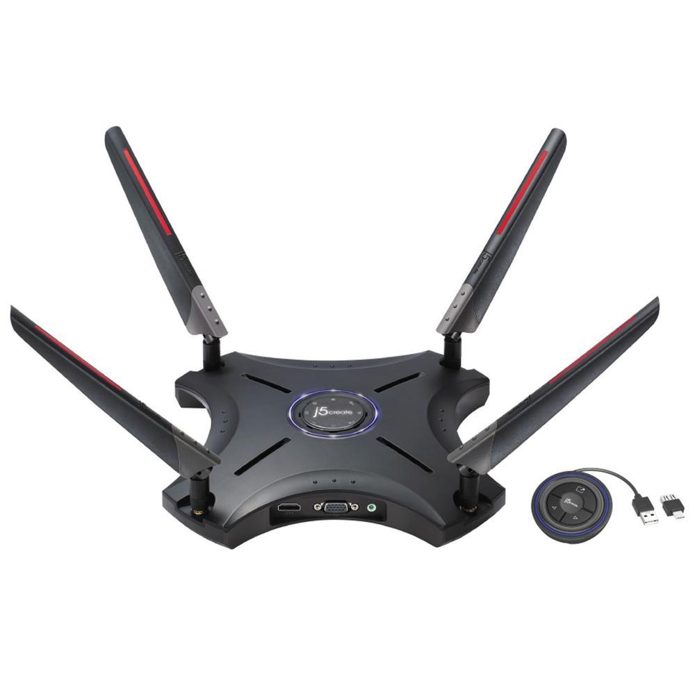 Безжичен рутер j5create JWR2100, 5G/2.4G, 304/130 Mbps, HDMI, VGA