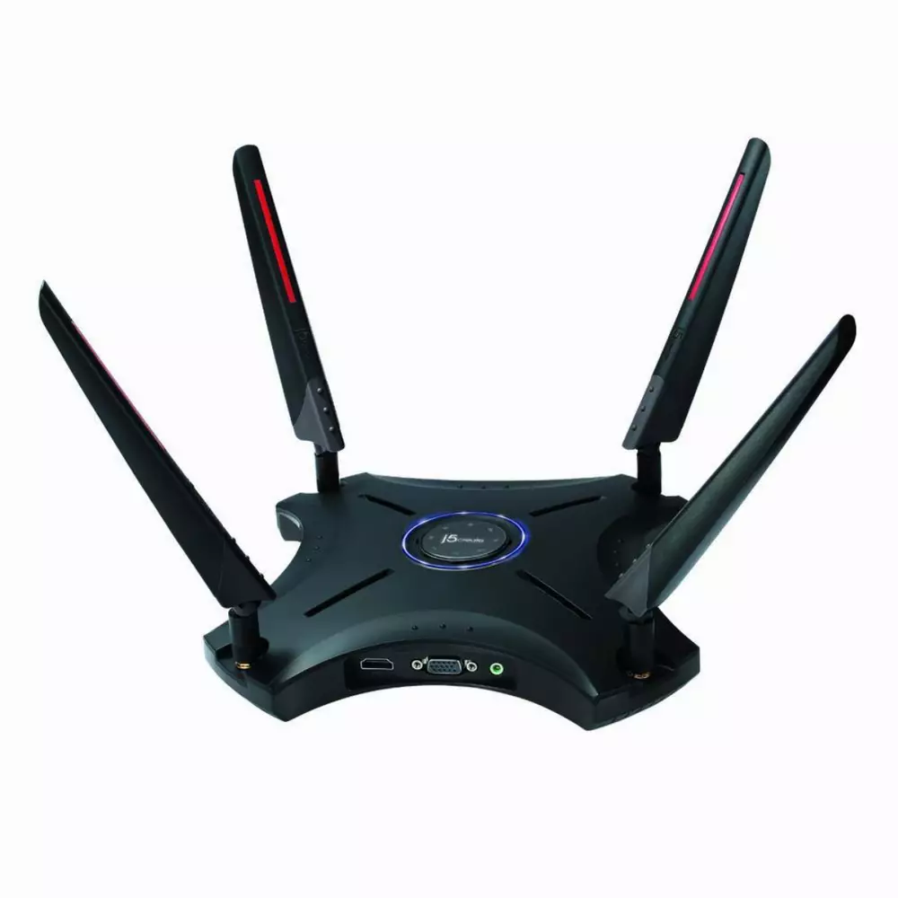Безжичен рутер j5create JWR2100, 5G/2.4G, 304/130 Mbps, HDMI, VGA
