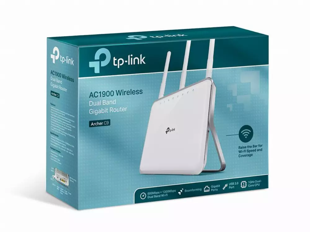 Безжичен рутер TP-Link Archer C9 AC1900 Dual band, 5xGbE, USB 3.0,USB 2.0
