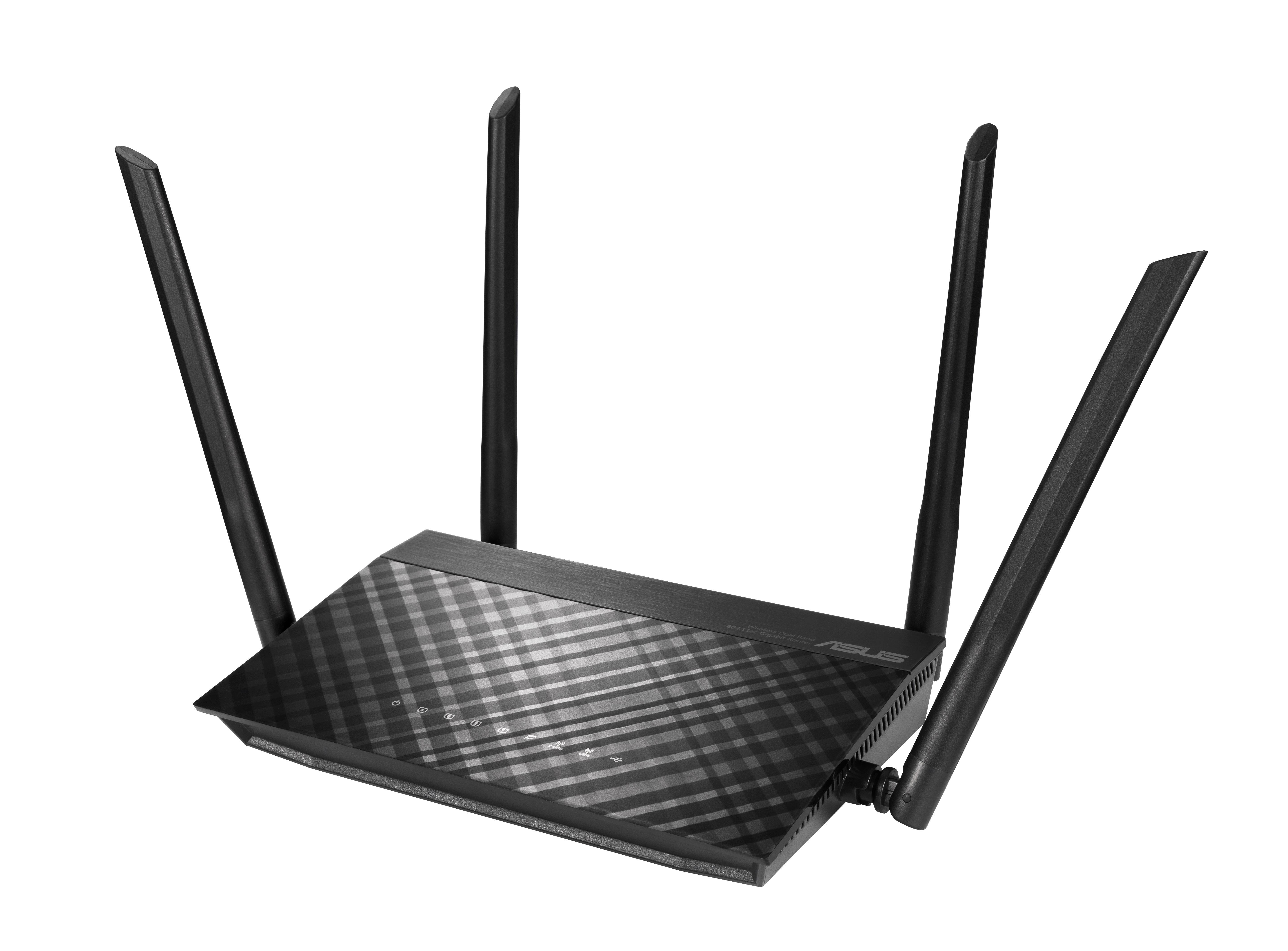 Безжичен рутер ASUS RT-AC1300G PLUS V2 Двубандов AC1300 400+867 Mbps 4 x Gbit USB 2.0