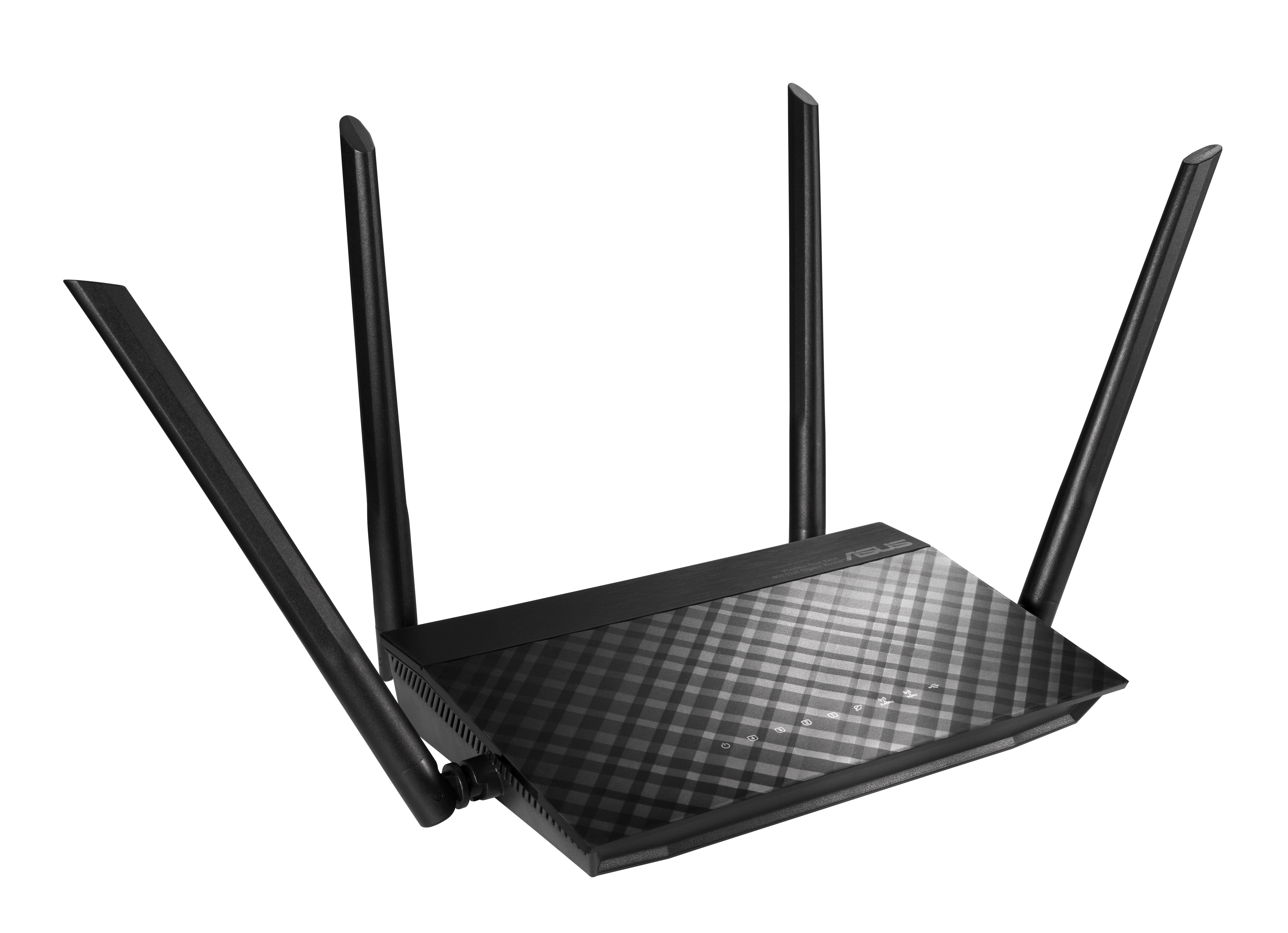 Безжичен рутер ASUS RT-AC1300G PLUS V2 Двубандов AC1300 400+867 Mbps 4 x Gbit USB 2.0