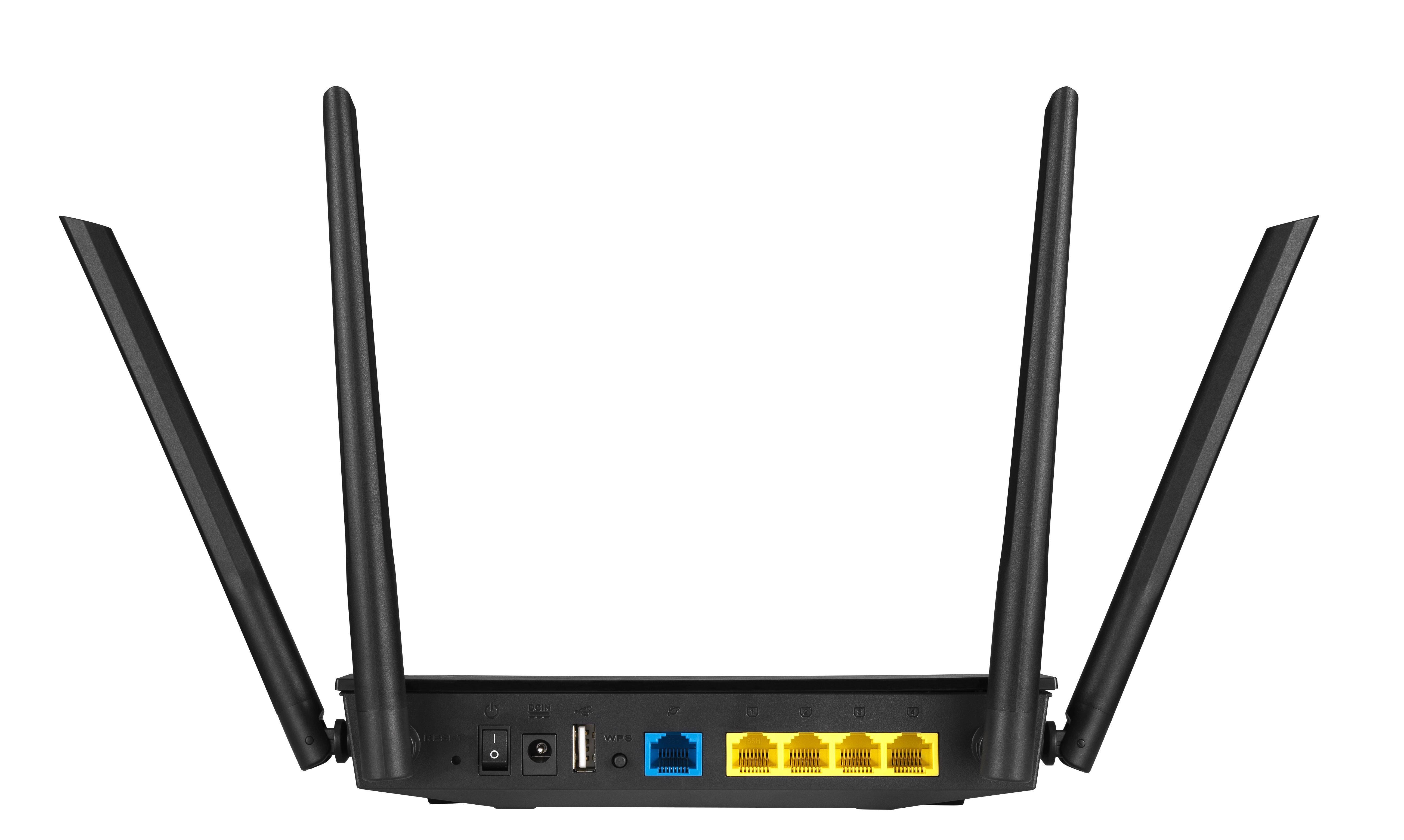 Безжичен рутер ASUS RT-AC1300G PLUS V2 Двубандов AC1300 400+867 Mbps 4 x Gbit USB 2.0