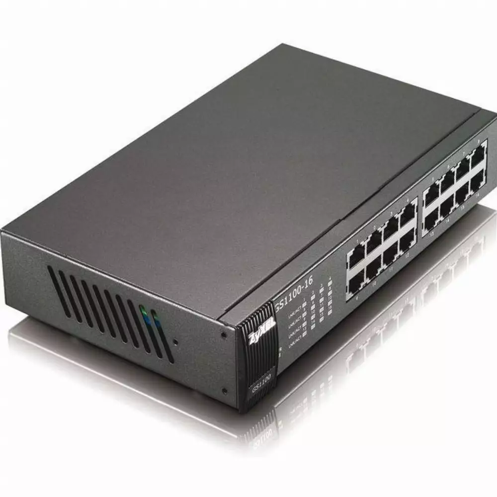 Switch ZYXEL GS1100-16, 16 θύρες, Gigabit, για τοποθέτηση σε ντουλάπι