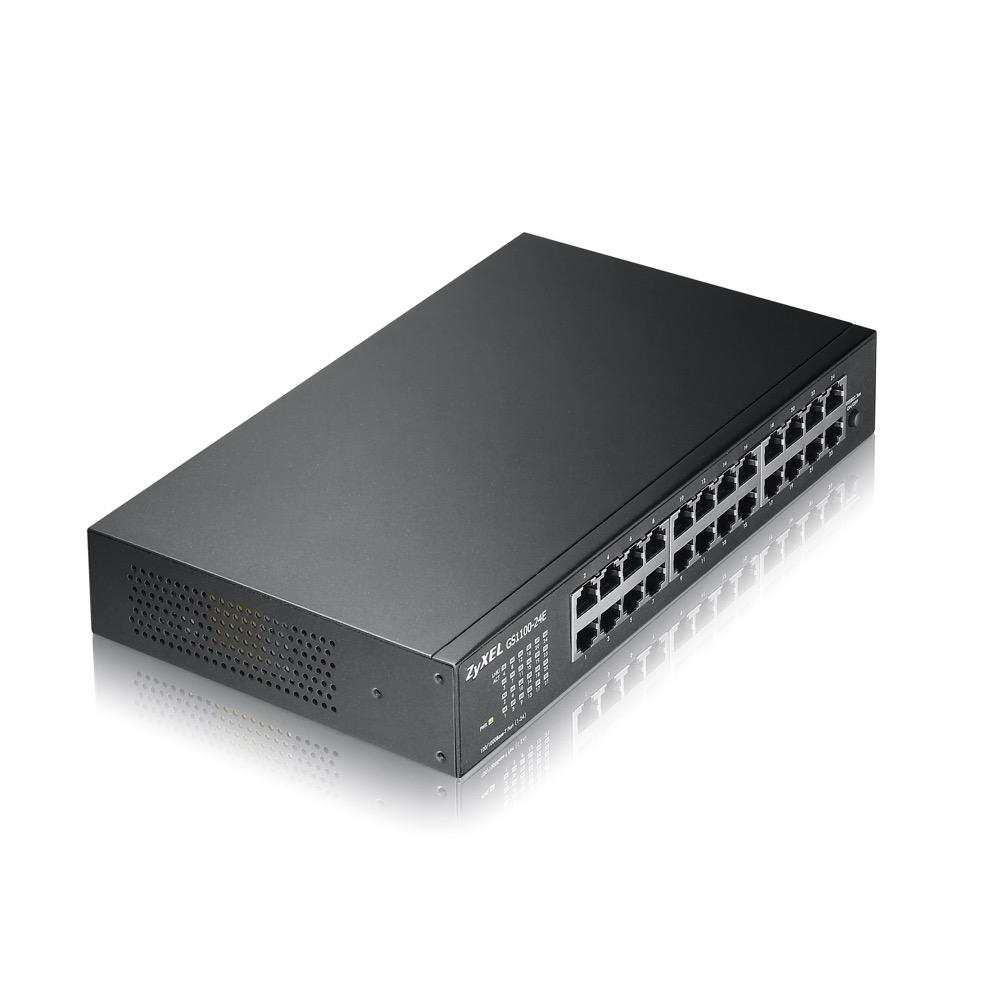 Коммутатор ZYXEL GS1100-24E, 24 портов, Gigabit, для монтажа в шкаф