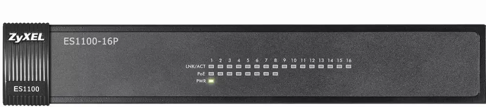 Суич ZYXEL ЕS1100-16P, 16 PoE порта, 10/100Mbp