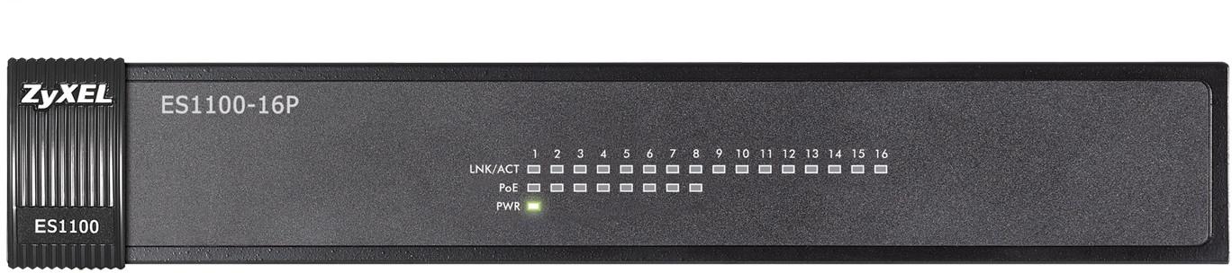 Суич ZYXEL ЕS1100-16P, 16 PoE порта, 10/100Mbp