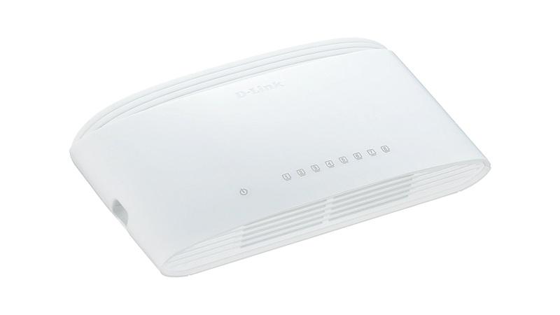 Комутатор D-Link DGS-1008D/E, 8 портів, 10/100/1000, Gigabit, Desktop