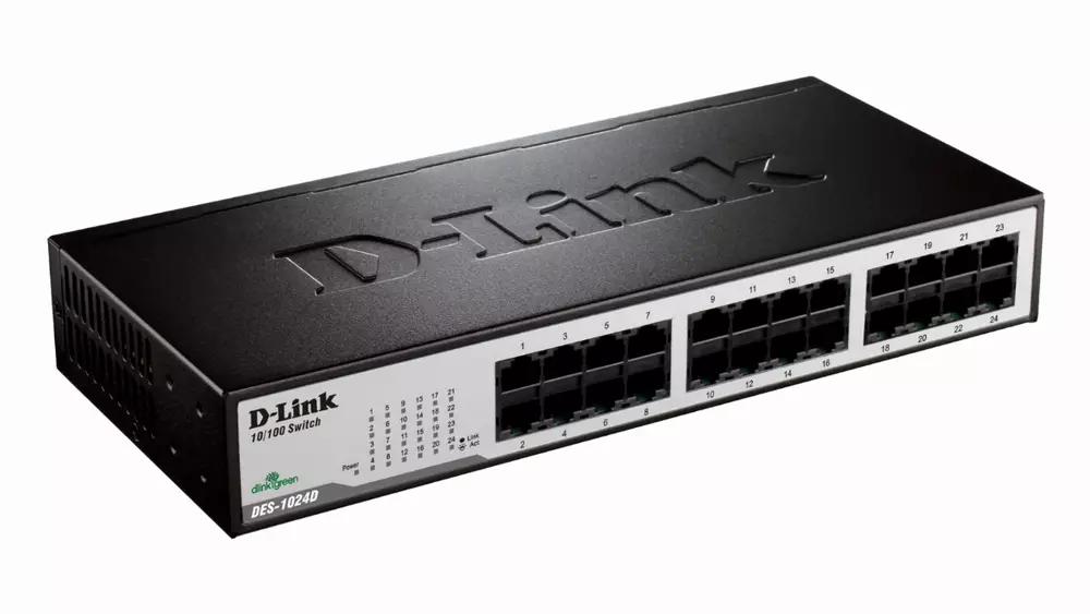 Суич D-Link DES-1024D/E, 24 портов 10/100, Desktop, rack mount