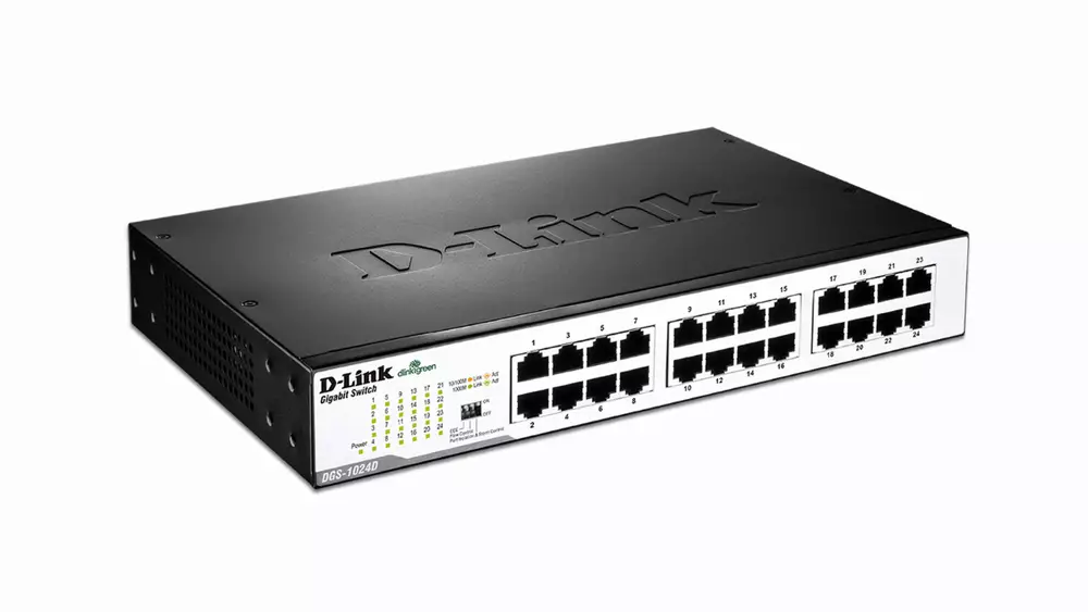 Суич D-Link DGS-1024D/E, 24 портов 10/100/1000, Desktop, rack mount