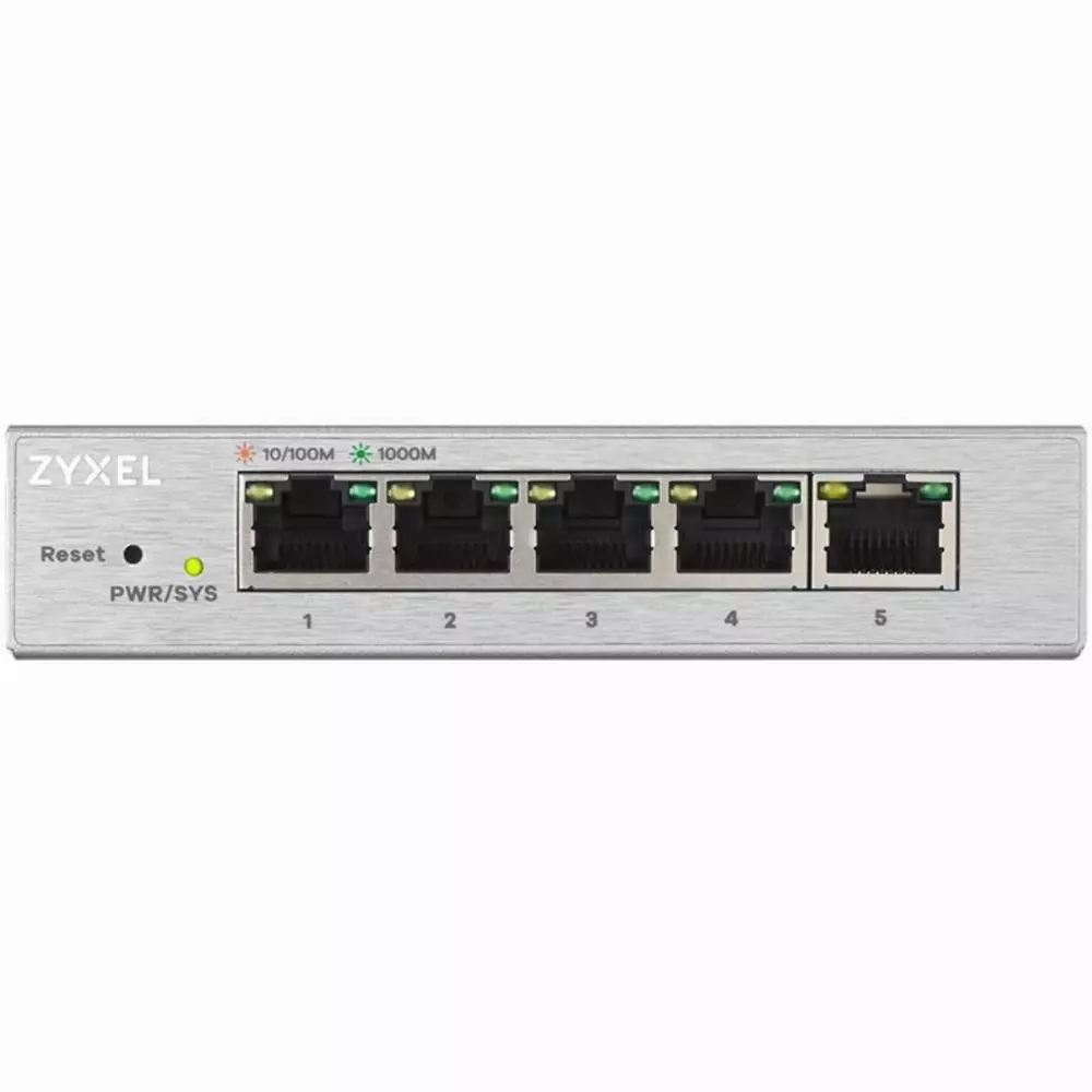 Суич ZyXEL GS-1200-5, 5 портов, Gigabit, webmanaged