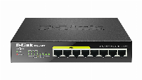 Суич D-Link DGS-1008P, 8 портов PoE, 10/100/1000, Gigabit, 