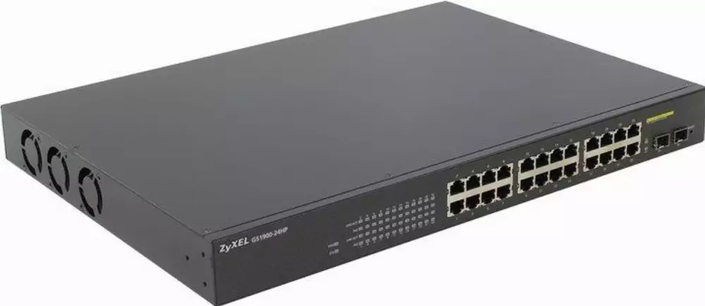 Switch ZYXEL GS1900-24HP, 24 puertos gestionados PoE, para montaje en rack