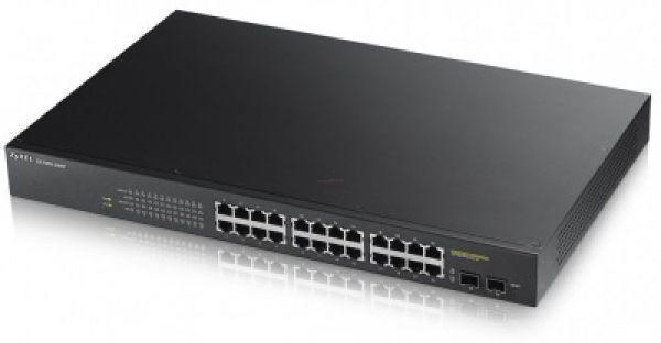 Switch ZYXEL GS1900-24HP, 24 puertos gestionados PoE, para montaje en rack