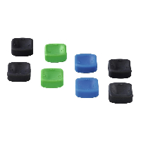 Сменяеми бутончета HAMA Square, Комплект, 8-in-1 за PS4/Xbox One, черен/зелен/син