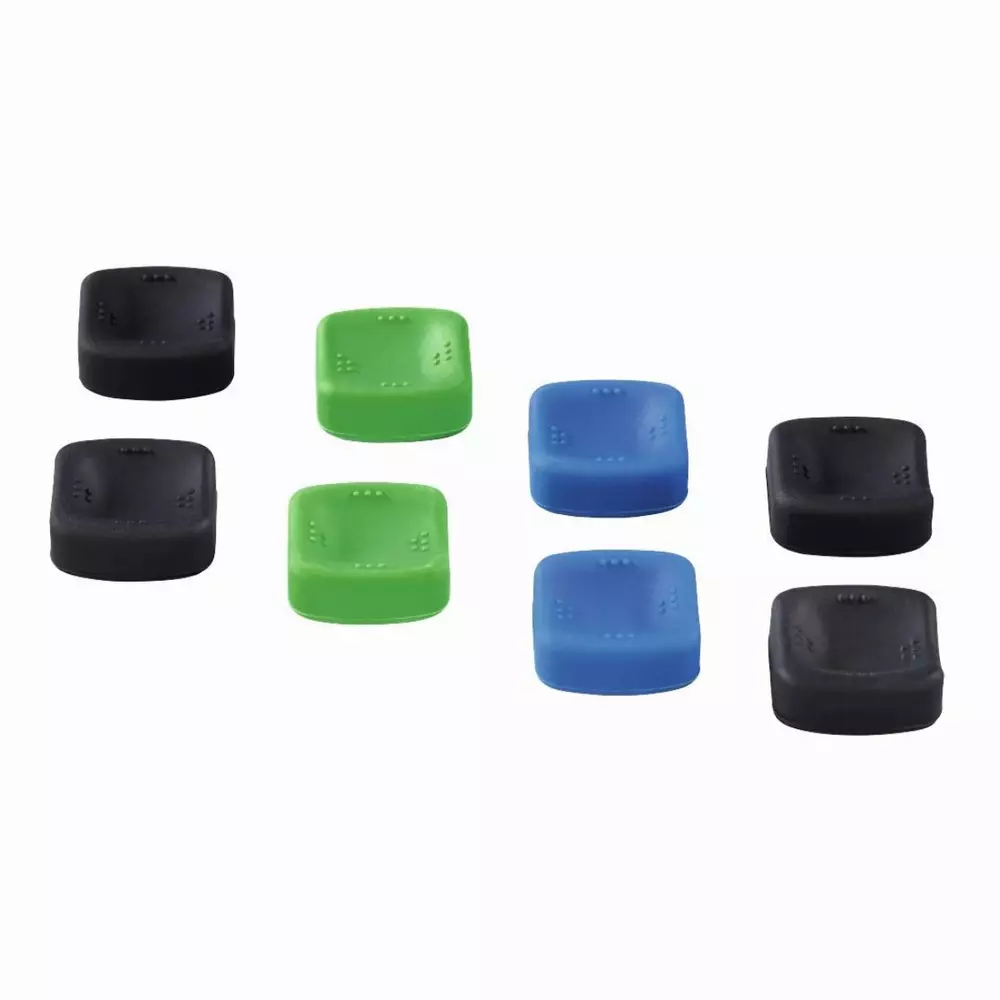 HAMA Square Replaceable Button Set, 8-in-1 for PS4/Xbox One, Black/Green/Blue