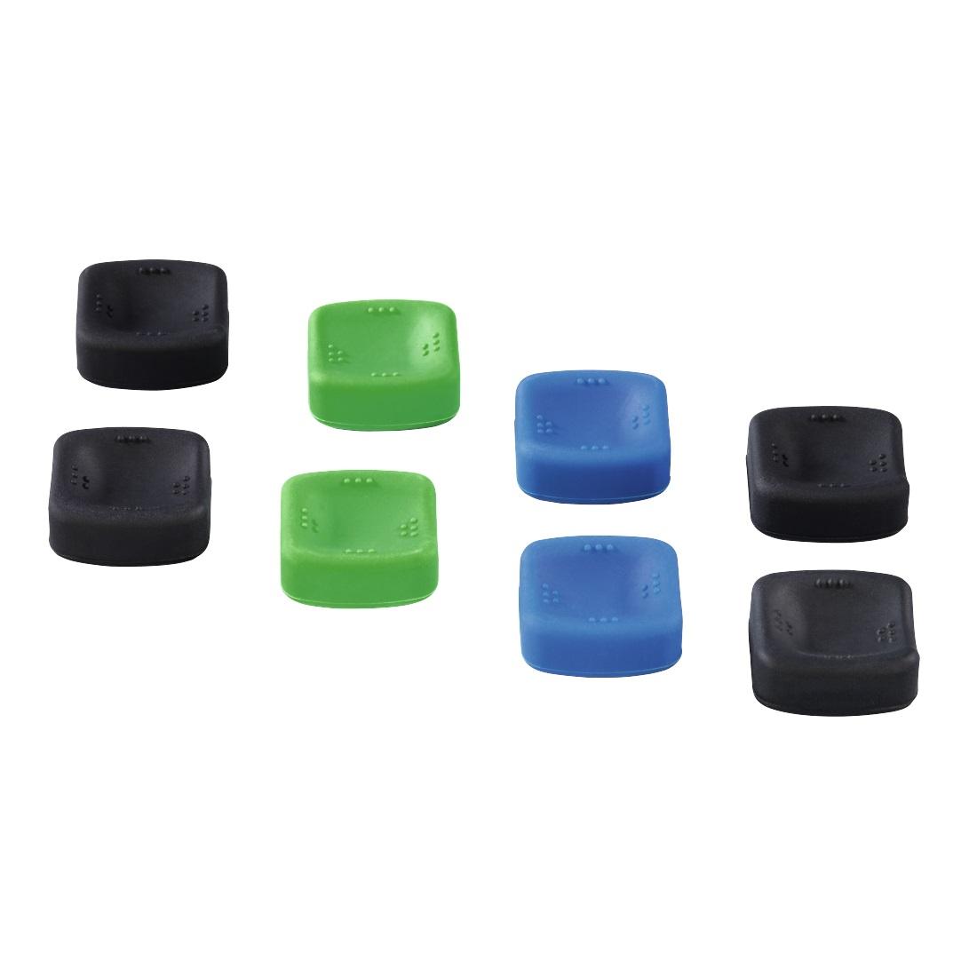 HAMA Square Replaceable Button Set, 8-in-1 for PS4/Xbox One, Black/Green/Blue