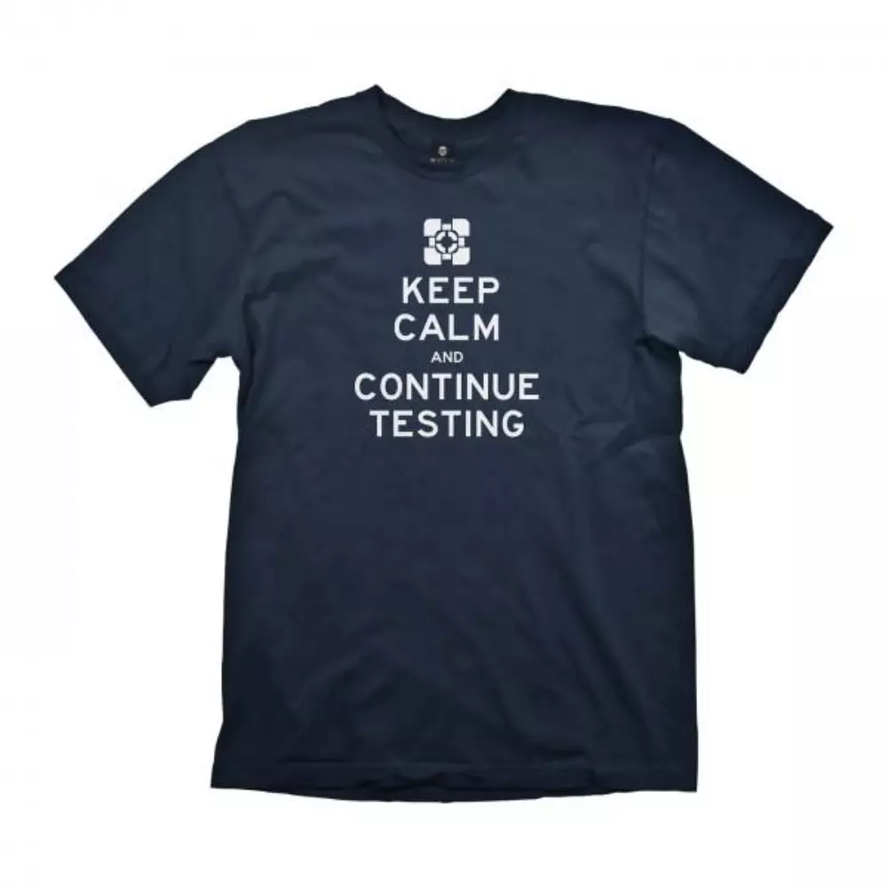 Тениска Portal 2, Keep Calm & Continue Testing, Gaya Entertainment, S
