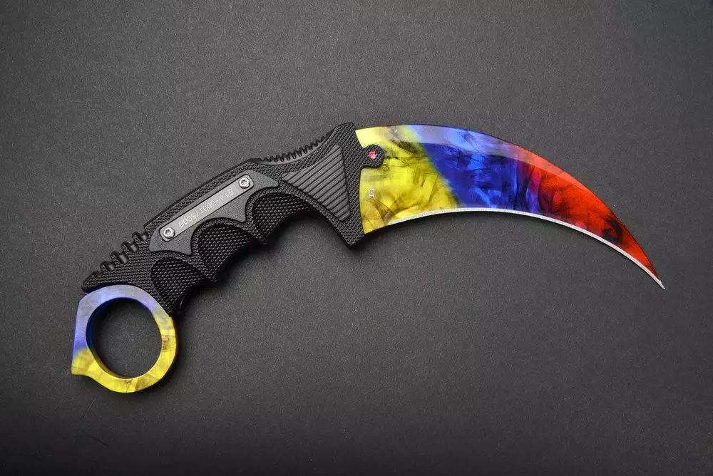 Геймърски нож Fadecase Karambit Elite -  Marble Fade