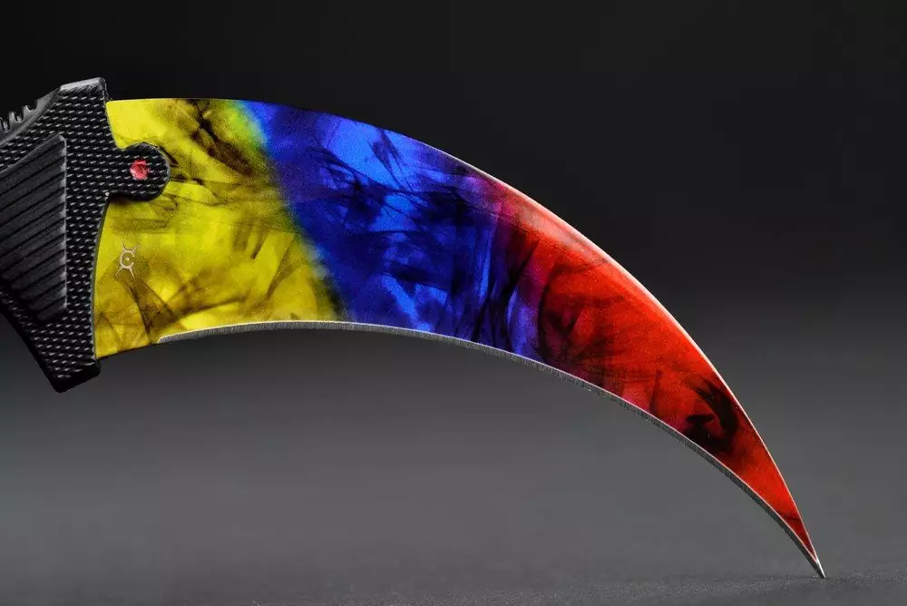 Геймърски нож Fadecase Karambit Elite -  Marble Fade