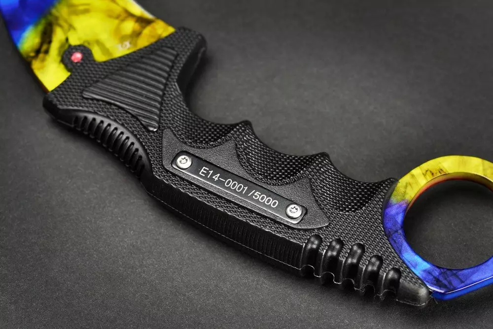 Геймърски нож Fadecase Karambit Elite -  Marble Fade