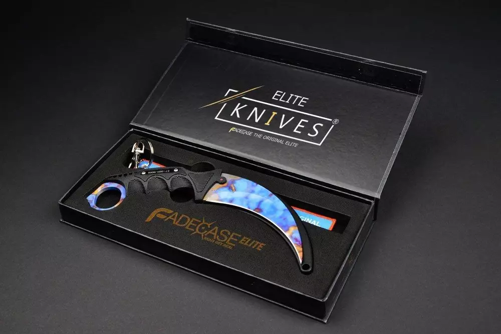 Геймърски нож Fadecase Karambit Elite - Case Hardened
