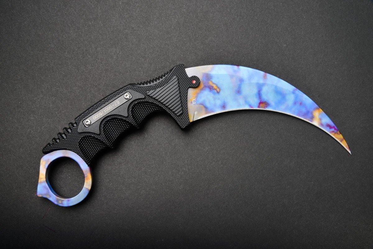 Геймърски нож Fadecase Karambit Elite -  Case Hardened
