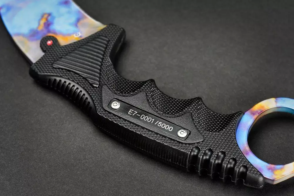 Геймърски нож Fadecase Karambit Elite -  Case Hardened