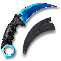Геймърски нож Fadecase Karambit Elite -  Blue Steel