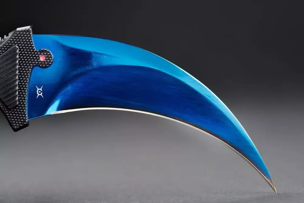 Геймърски нож Fadecase Karambit Elite -  Blue Steel