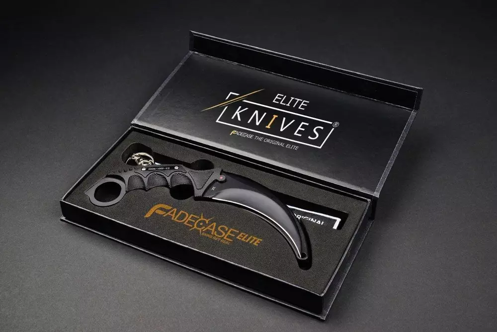 Геймърски нож Fadecase Karambit Elite -  Night