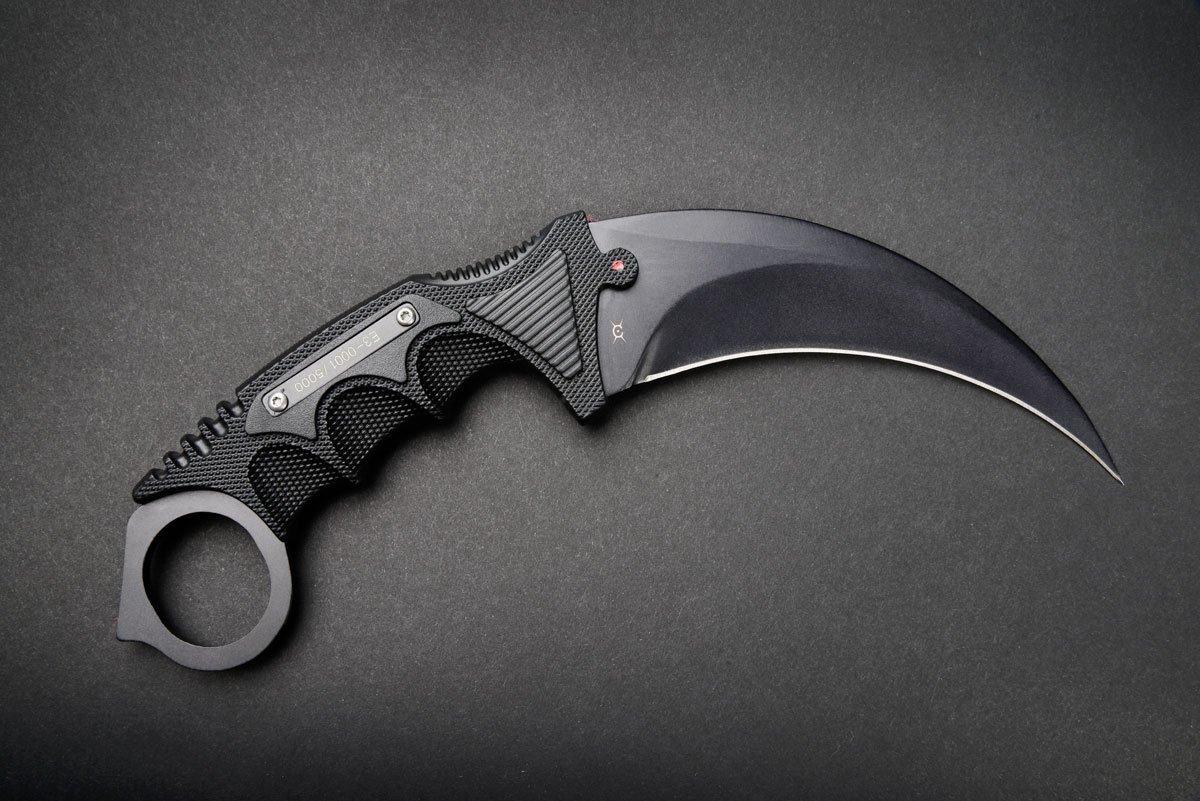 Геймърски нож Fadecase Karambit Elite -  Night