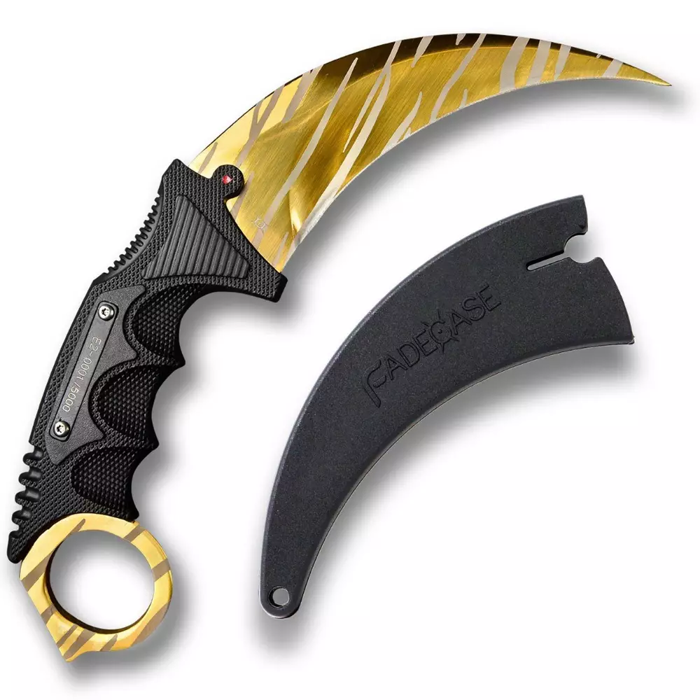 Геймърски нож Fadecase Karambit Elite -  Tiger Tooth