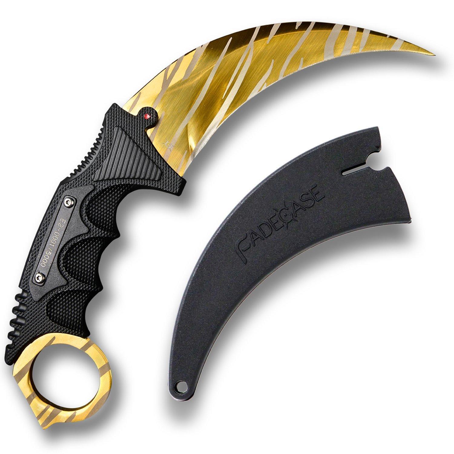 Геймърски нож Fadecase Karambit Elite -  Tiger Tooth