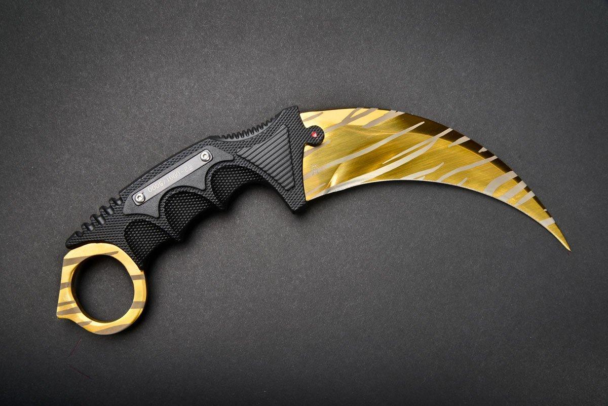Геймърски нож Fadecase Karambit Elite -  Tiger Tooth