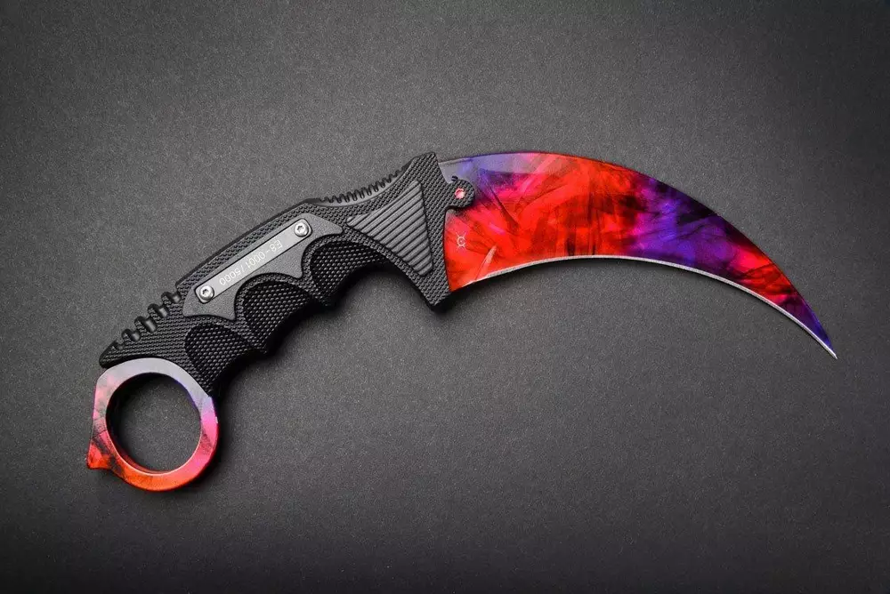 Геймърски нож Fadecase Karambit Elite -  Chroma Doppler Phase 2
