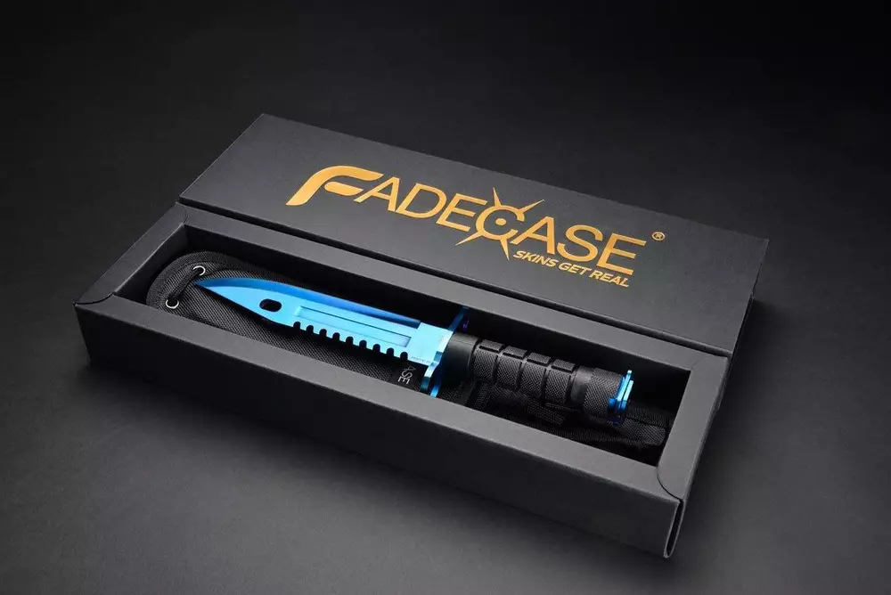 Геймърски нож Fadecase M9 Bayonet - Blue Steel