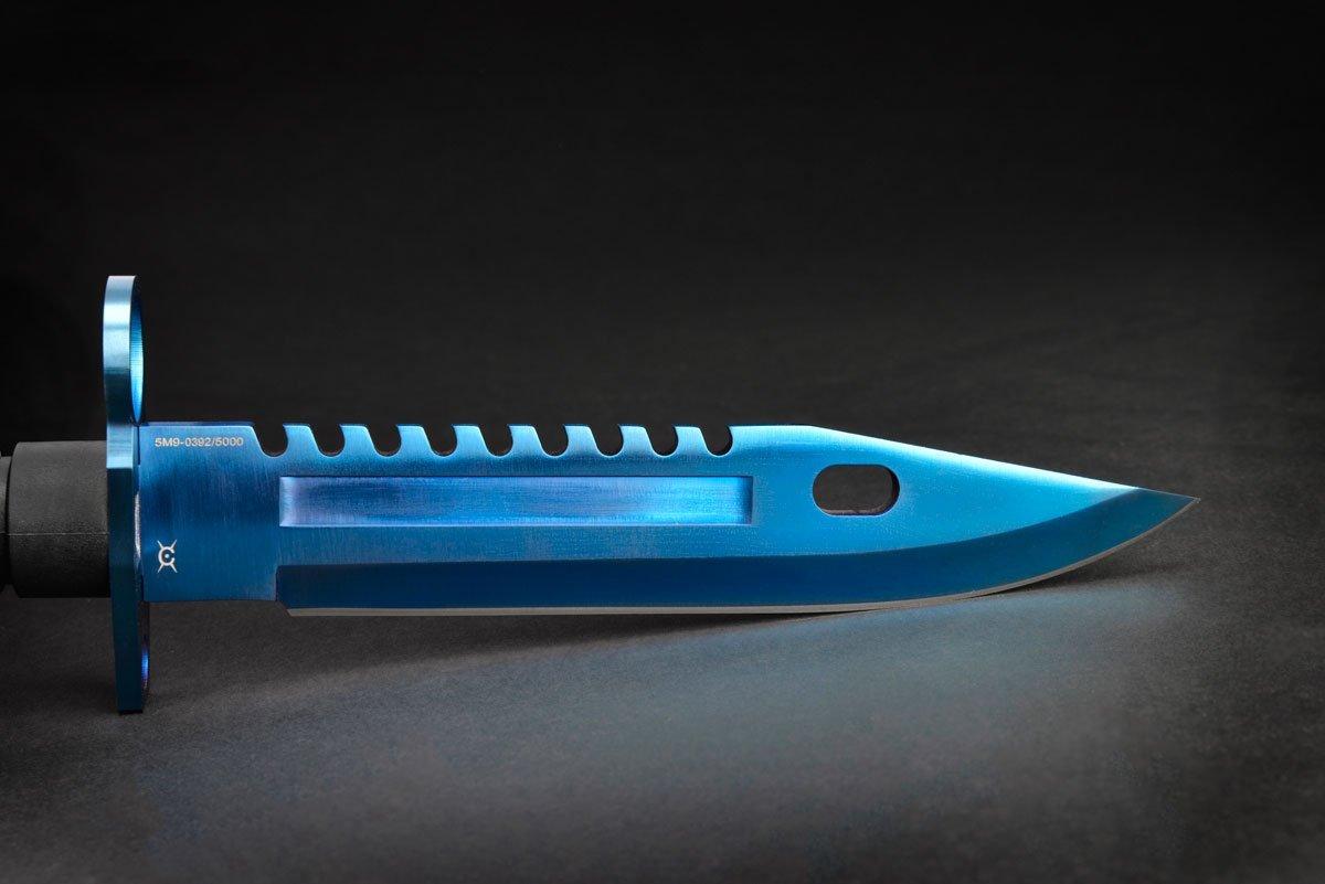 Геймърски нож Fadecase M9 Bayonet - Blue Steel
