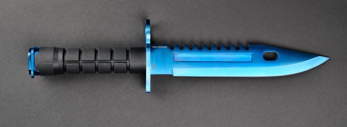 Геймърски нож Fadecase M9 Bayonet - Blue Steel
