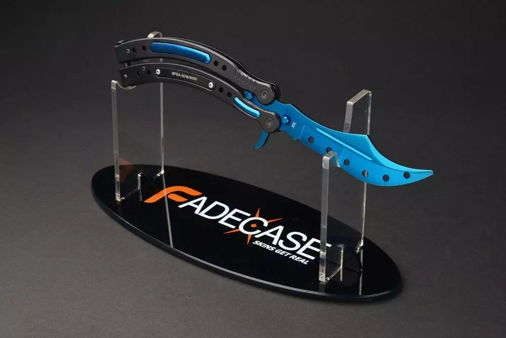 Геймърски нож Fadecase Butterfly Elite Blue Steel