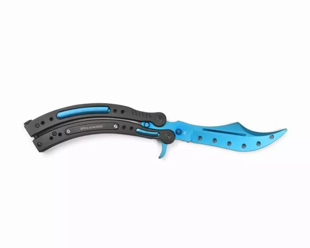 Геймърски нож Fadecase Butterfly Elite Blue Steel