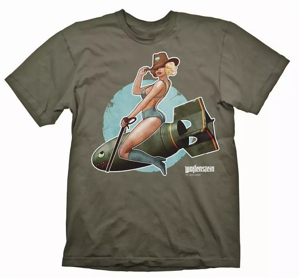 Тениска Wolfenstein T-Shirt Pin-Up, Gaya Entertainment, S