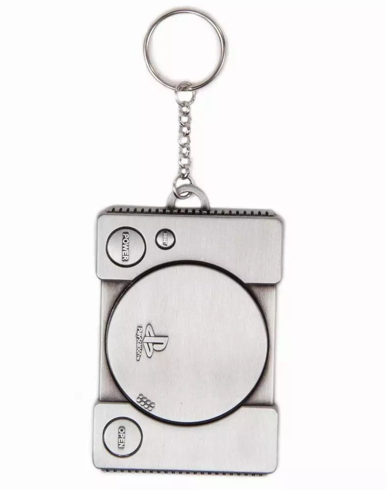 Ключодържател PlayStation - Console Metal Keychain 3D, Bioworld
