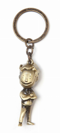 Ключодържател Fallout - Golden Vault Boy 3D Metal Keychain, Bioworld
