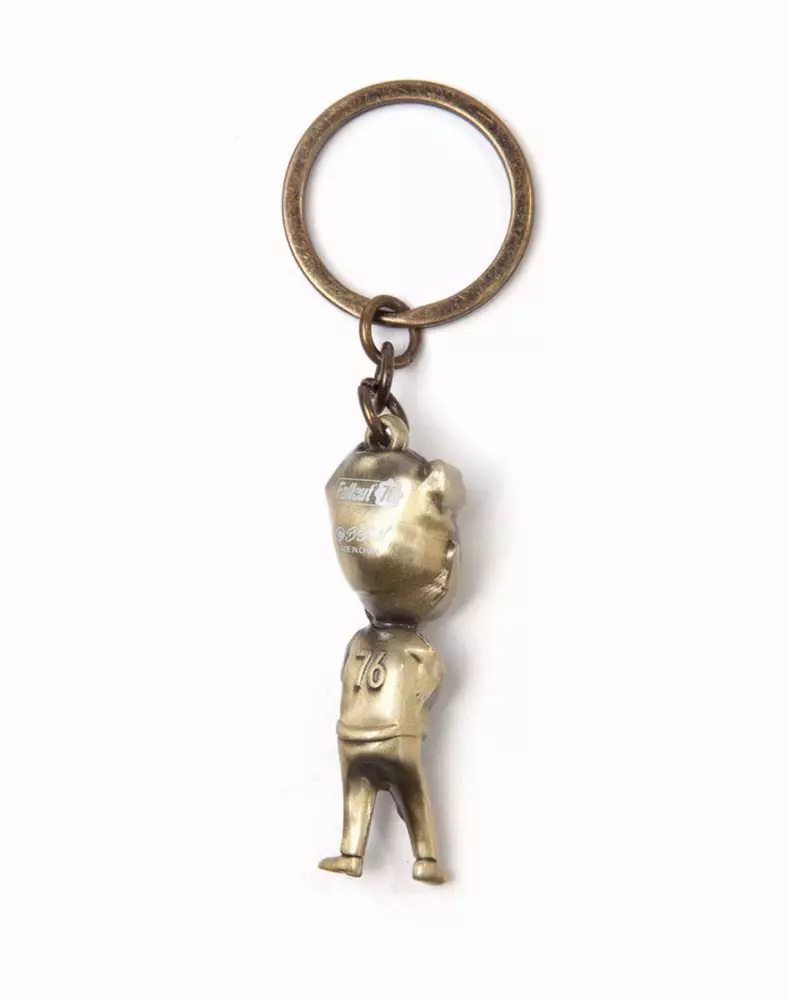 Ключодържател Fallout - Golden Vault Boy 3D Metal Keychain, Bioworld