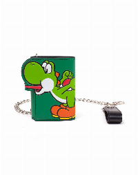Портфейл Bioworld Super Mario - Yoshi Tongue Tri-Fold Chain Wallet